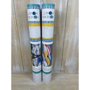 Lot of 2 Modern Monet Paint by Numbers Eiffel & Under Umbrellas 16"x20" *NEW